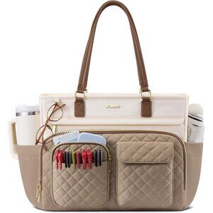 Tote Bag, Work Bags for Women with Large Cup Holder, Large Capacity Teacher Tote